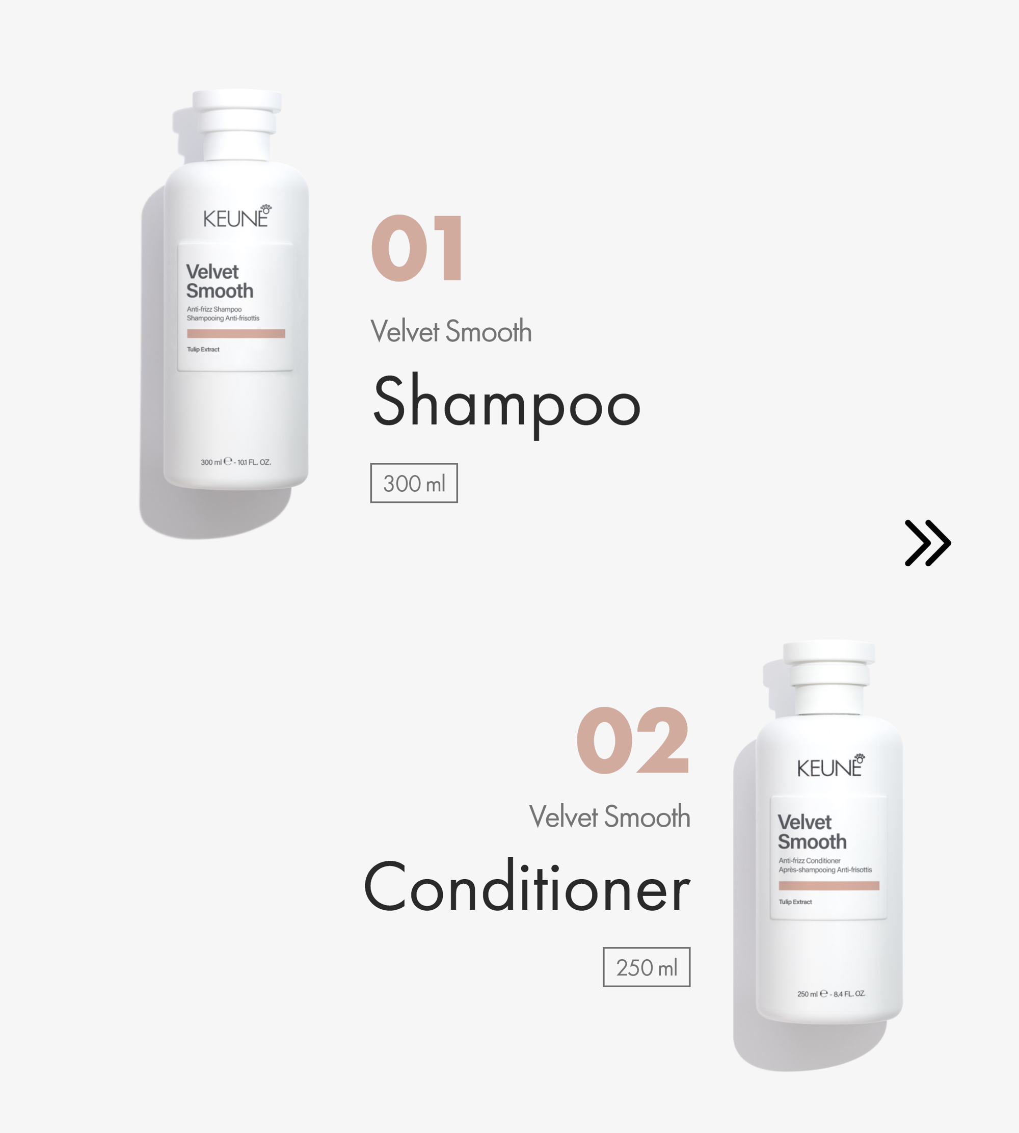 les Frizz-Free Pro Set de Keune  pour des cheveux lisses et soyeux.