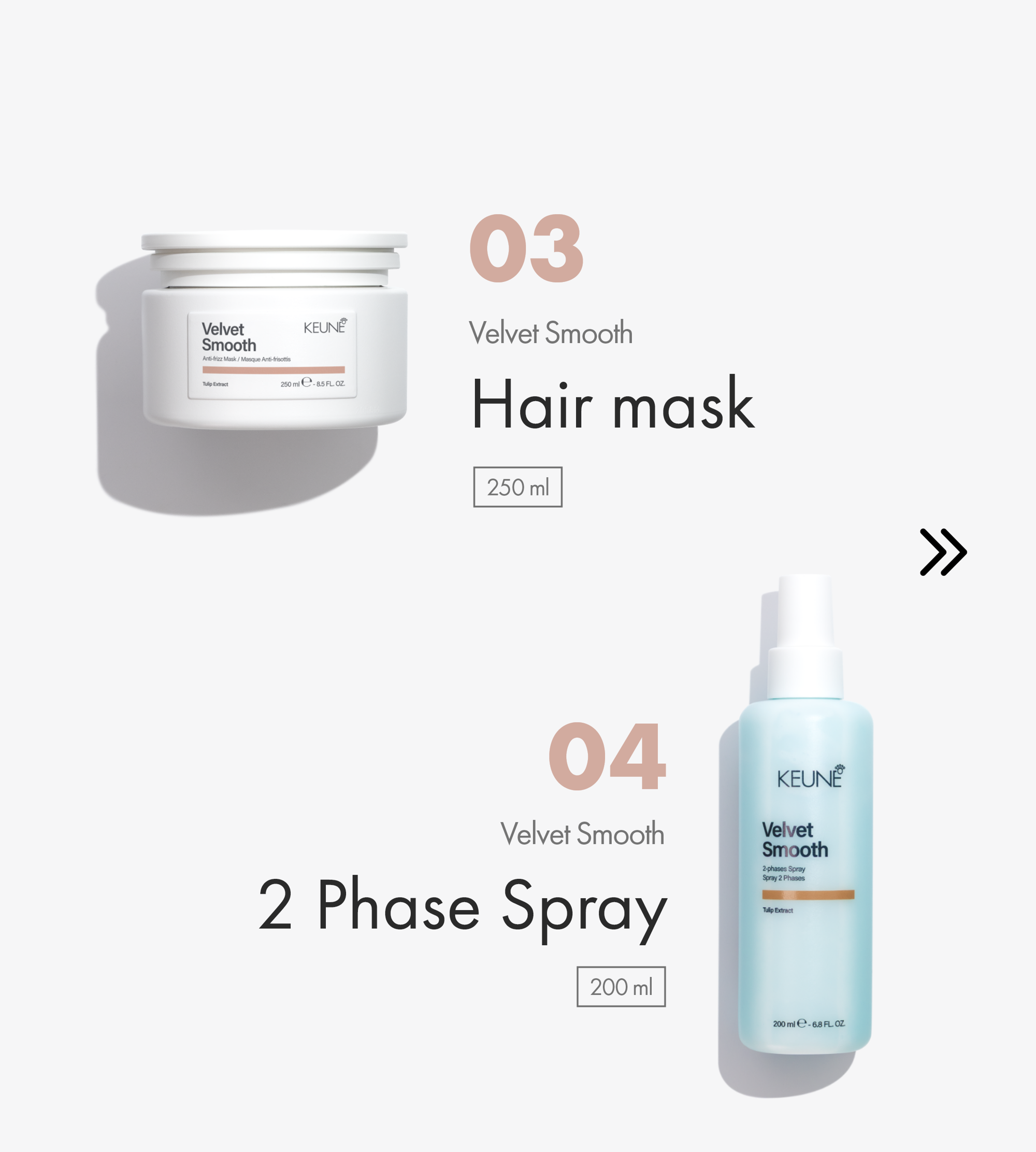 les Frizz-Free Pro Set de Keune  pour des cheveux lisses et soyeux.